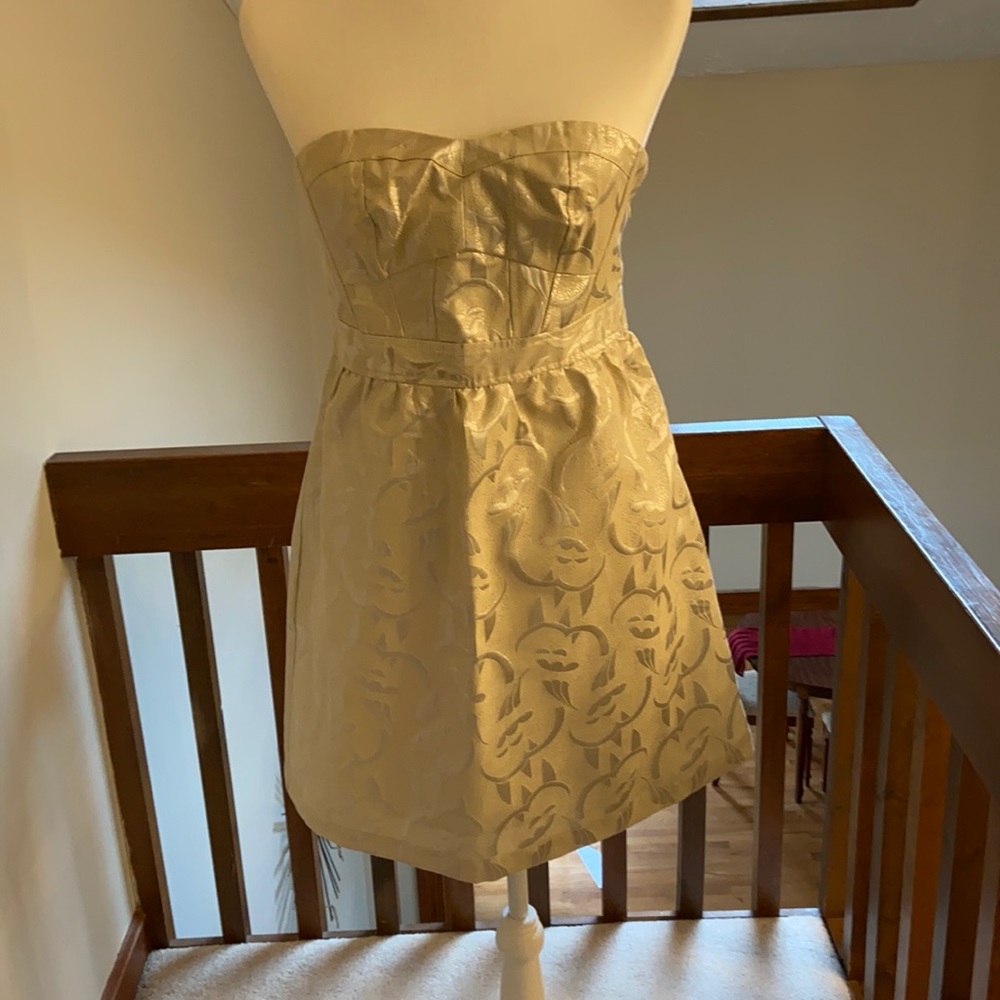 Strapless structured bodice dress